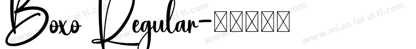 Boxo Regular字体转换